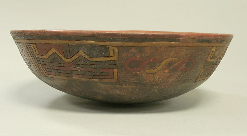 Bowl, Ceramic, post-fired paint, Paracas