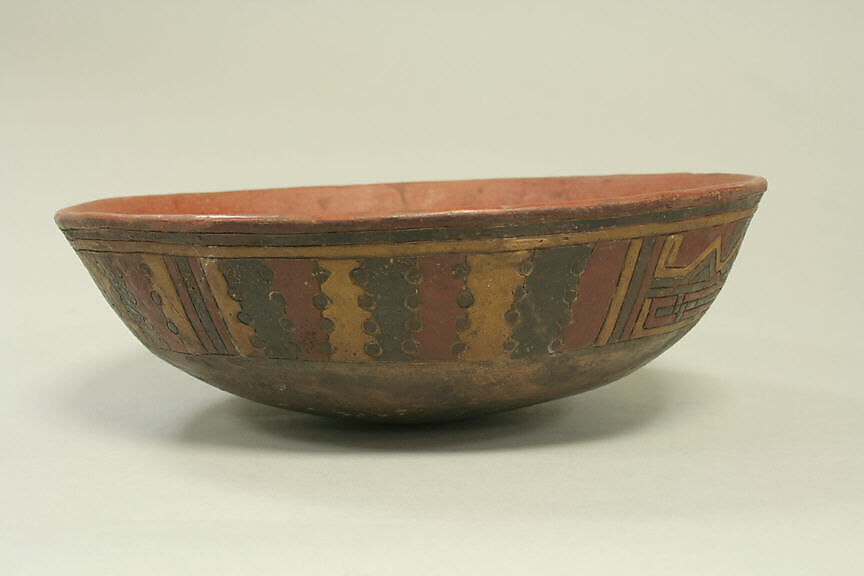 Bowl, Ceramic, post-fired paint, Paracas