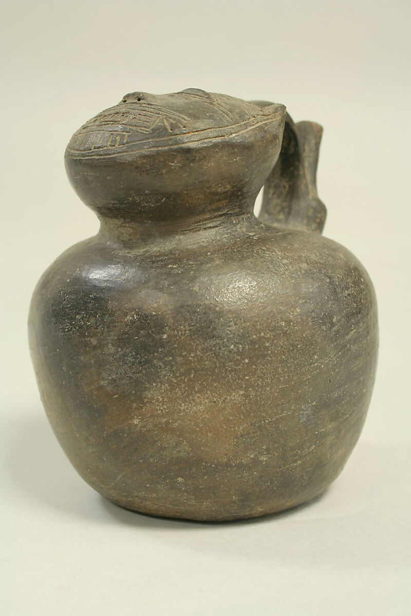 Feline Effigy Bottle, Ceramic, Paracas 