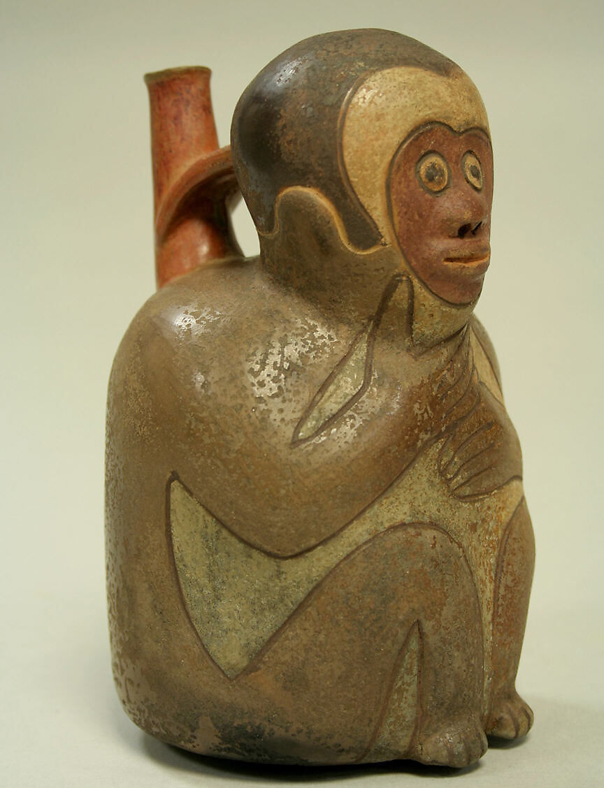 Monkey Bottle, Ceramic, Nasca 