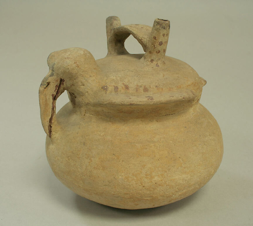 Double Spout Bottle, Bird, Ceramic, Topará 