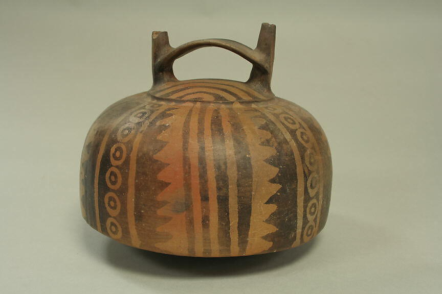 Double Spout Bottle, Ceramic, Paracas 