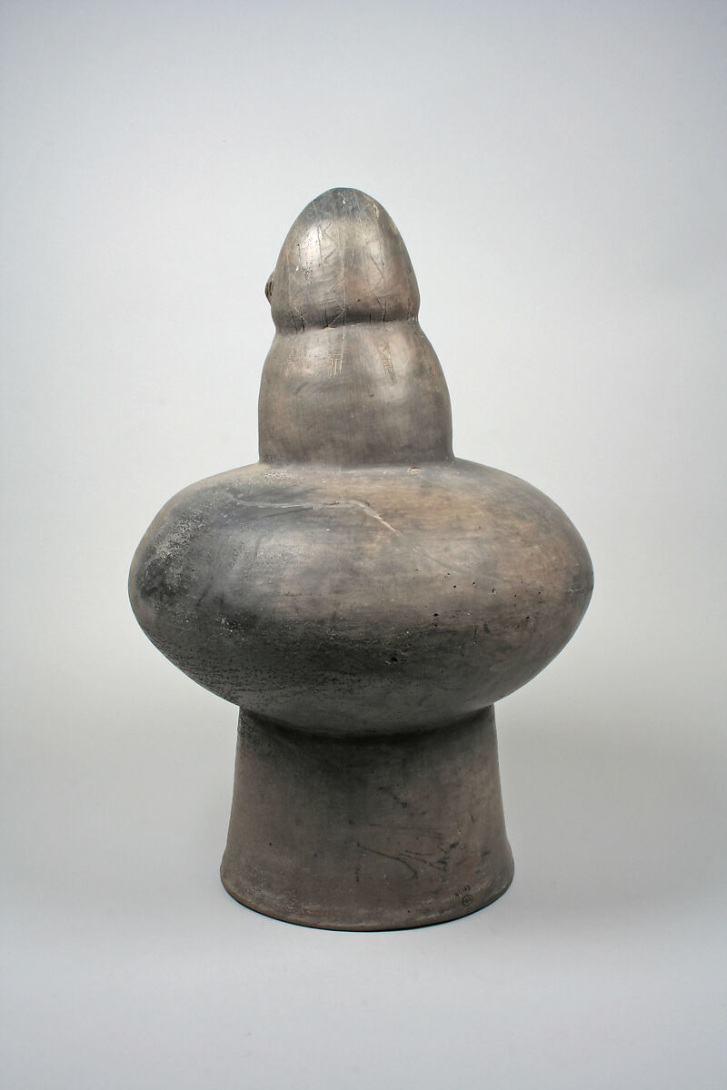 Drum with Head, Ceramic, Paracas