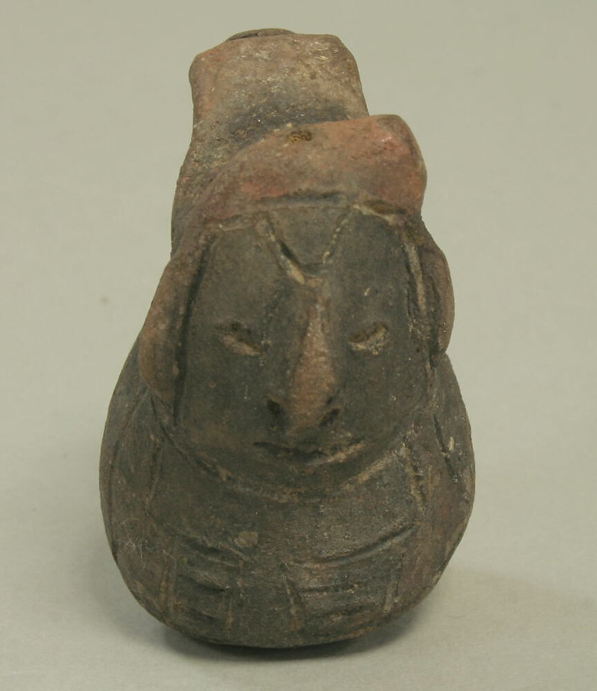Blind Spout Incised Vessel, Ceramic, Paracas