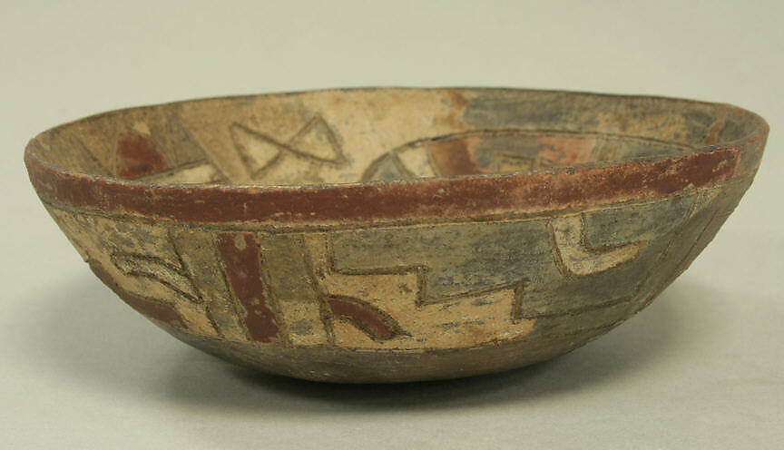 Incised Bowl with Animal and Geometric Motifs, Ceramic, pigment, Paracas 