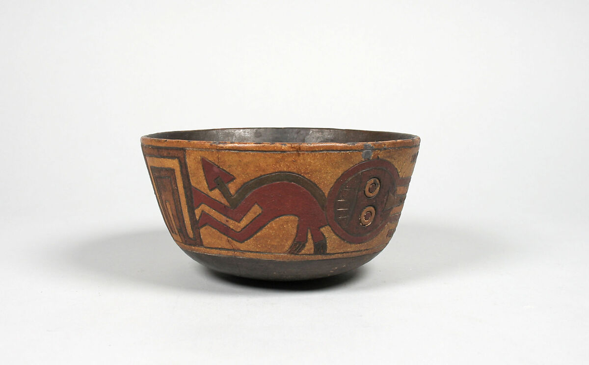 Bowl, Ceramic, post-fired paint, Paracas 