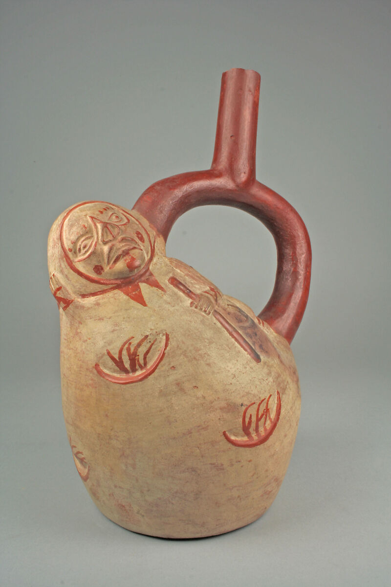 Bottle in Potato Form, Ceramic, Moche 