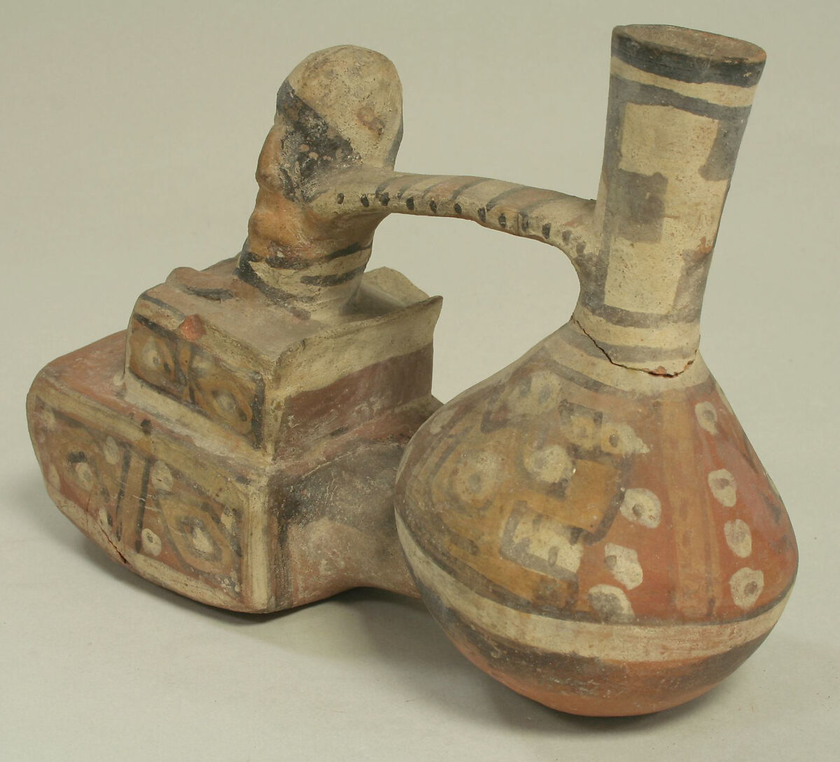 Double Chambered Bottle, Ceramic, Wari