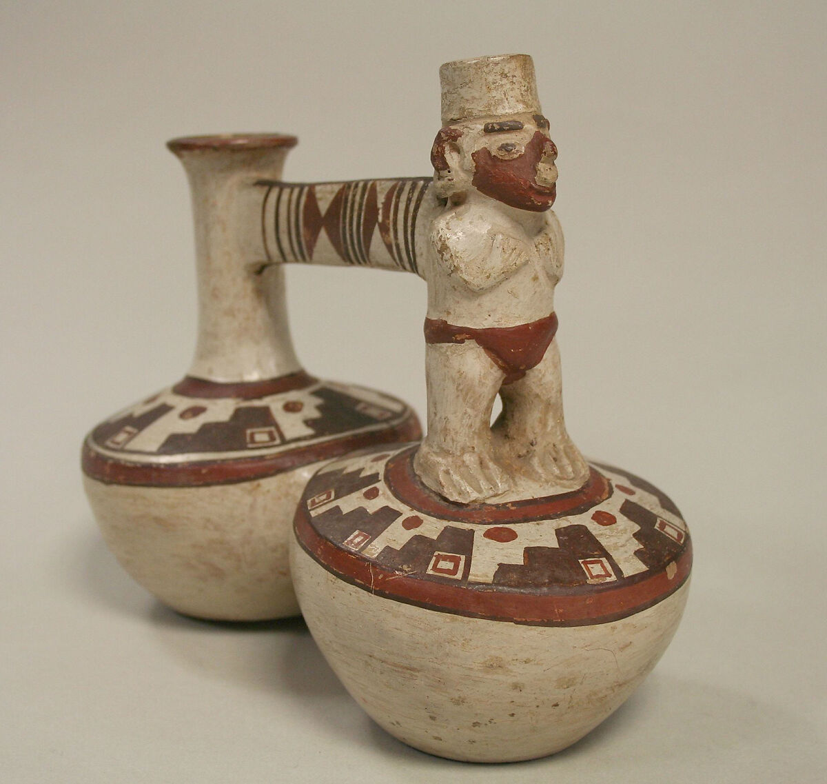 Double Chambered Bottle, Ceramic, Inca 