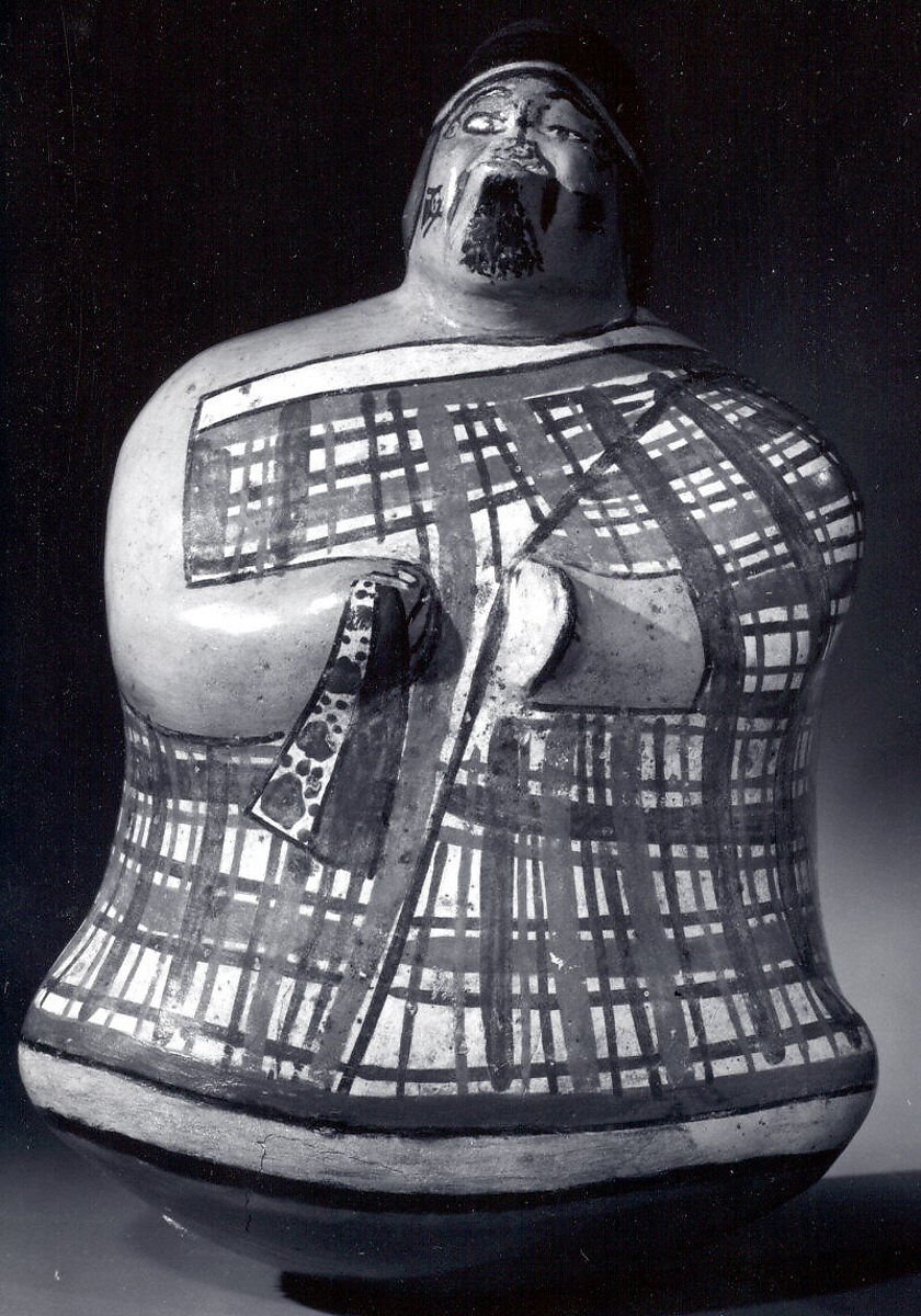 Figure Bottle, Ceramic, pigment, Nasca 
