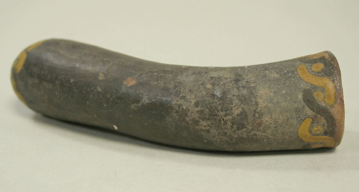Tube-Shaped Vessel, Ceramic, pigment, Paracas