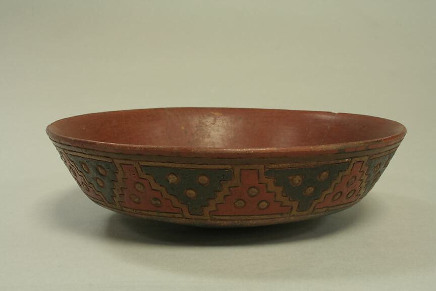 Incised Painted Bowl, Ceramic, pigment, Paracas 