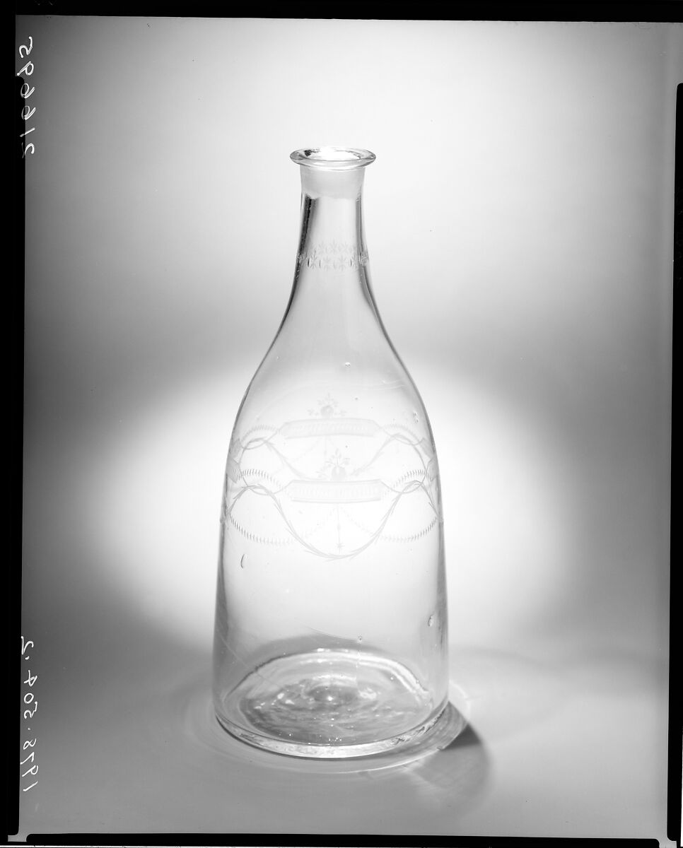 Decanter, Blown glass, British or Czech 