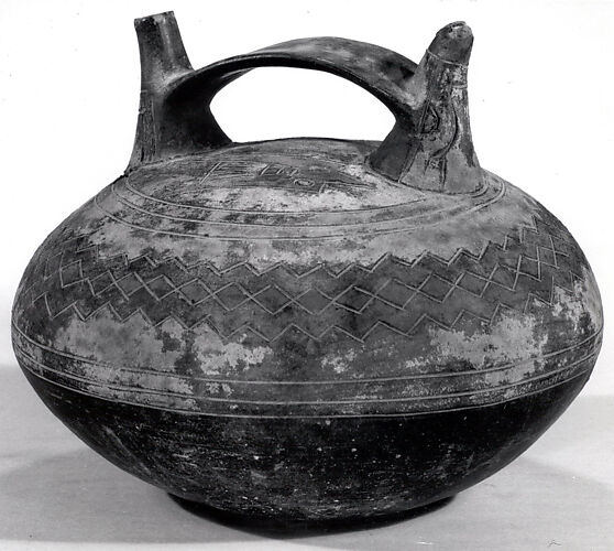 Double Spout and Bridge Bottle with Foxhead