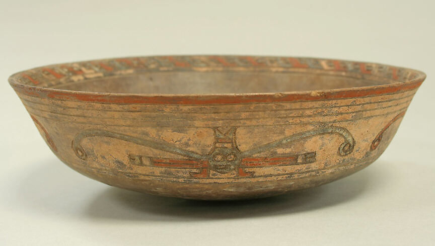 Incised Painted Bowl, Ceramic, pigment, Paracas 