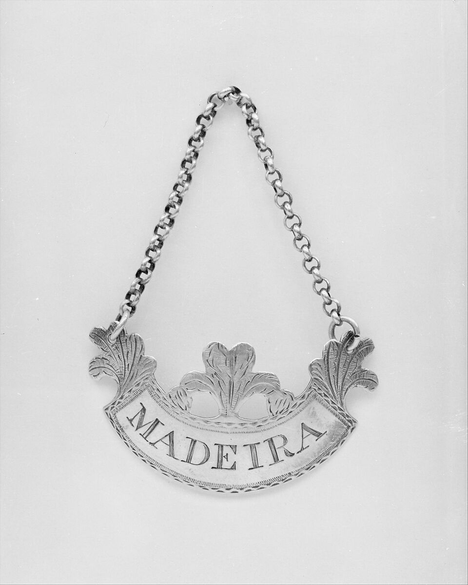 Decanter Label, Louis Boudo (1786–1827), Silver, American 
