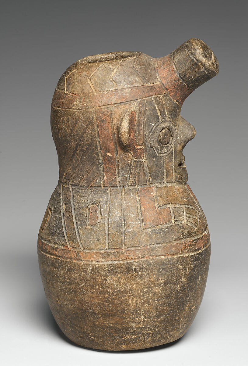 Figure Jar, Ceramic, pigment, Paracas