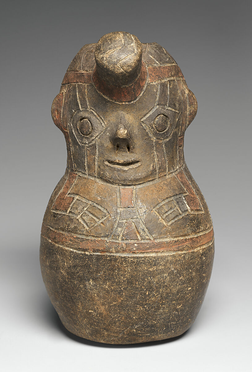 Figure Jar, Ceramic, pigment, Paracas 
