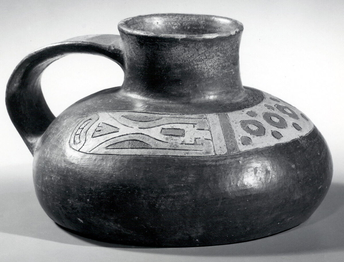 Handled Jar, Ceramic, post-fired paint, Paracas 
