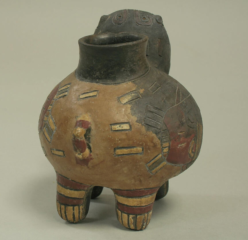 Feline Bottle, Ceramic, Paracas