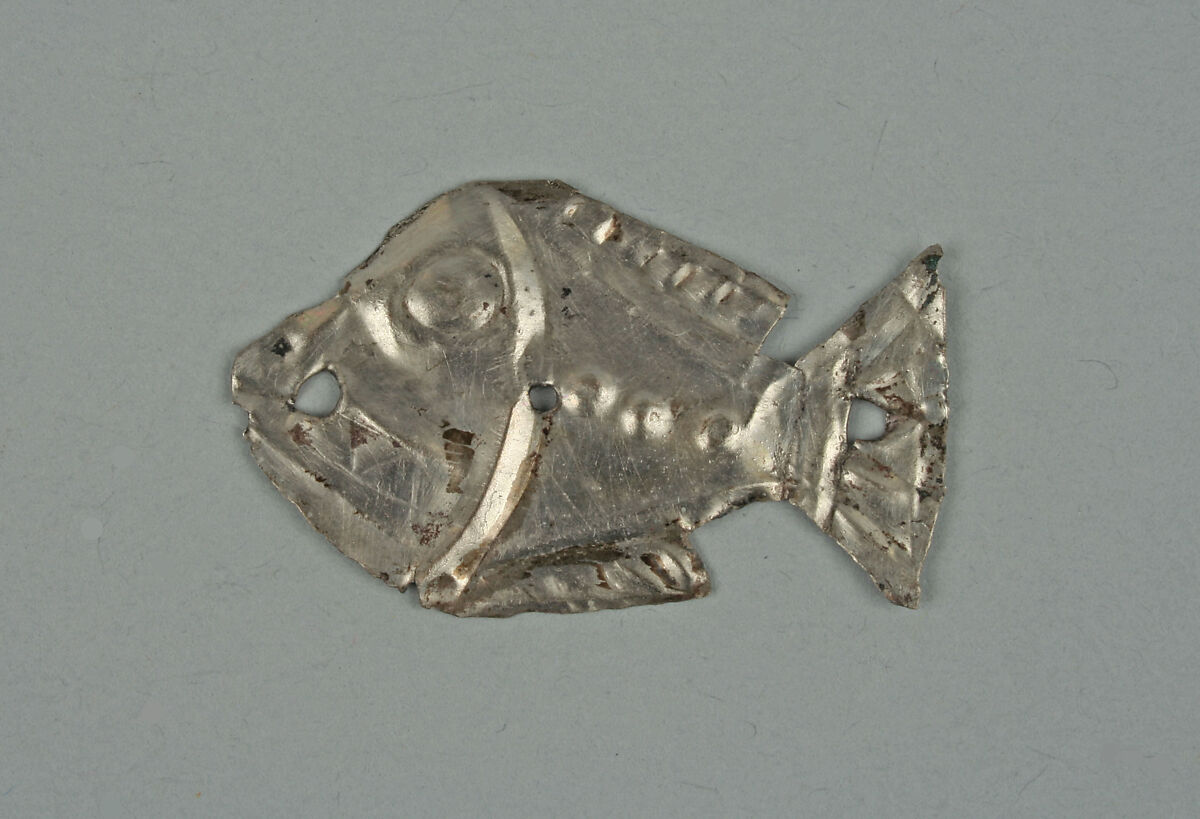 Textile Ornament, Silver, Chimú 