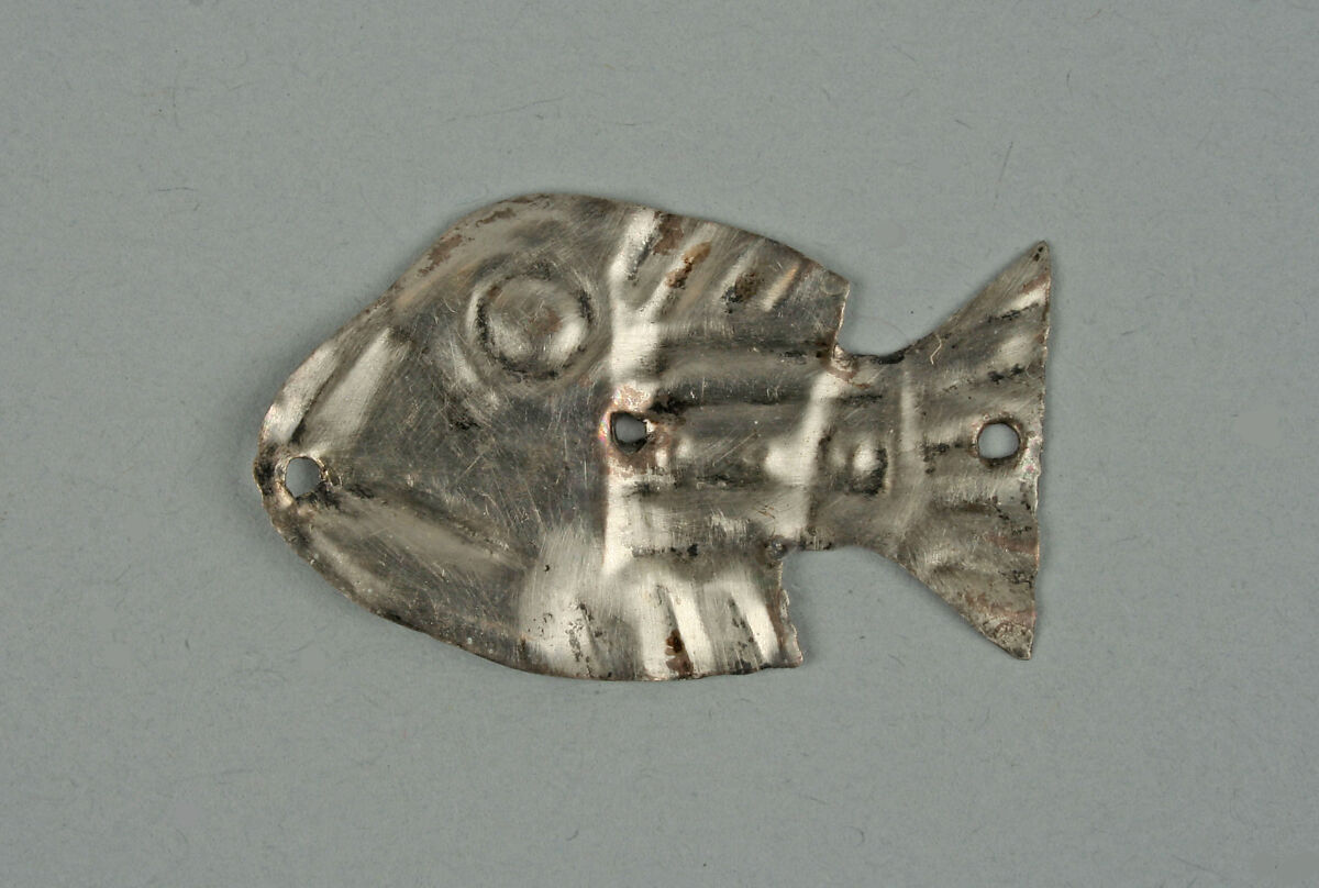 Textile Ornament, Silver, Chimú 