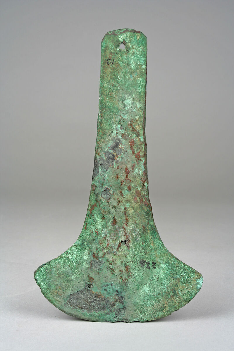 Knife, Copper (hammered), Moche
