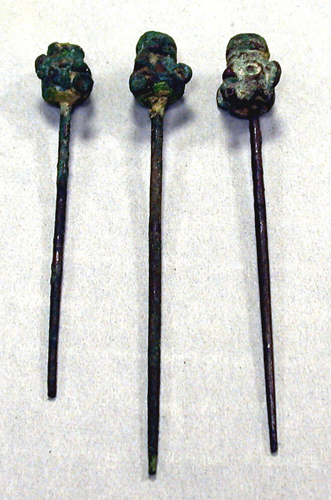 Pin with Head Top, Copper (cast), Moche 