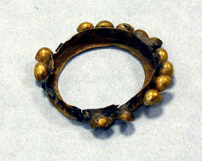 Hammered Gold Band with Bells, Gold (hammered), Peru; north coast (?) 