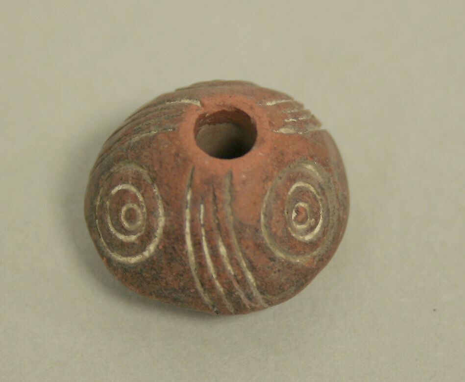 Spindle Whorl, Ceramic, pigment, North coast (?) 