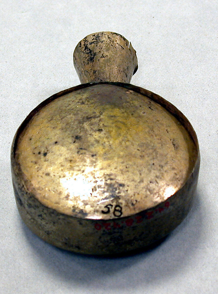 Miniature Bottle, Silver, gilt, Chimú or Chancay 