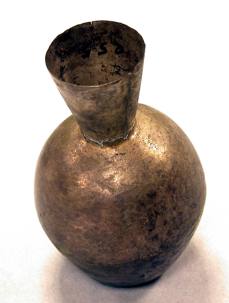 Miniature Bottle, Silver, gilt, Chimú or Chancay 