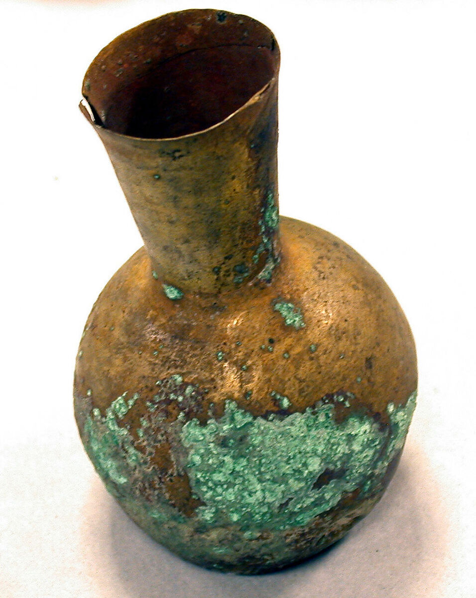 Miniature Bottle, Silver, gilt, Chimú or Chancay 