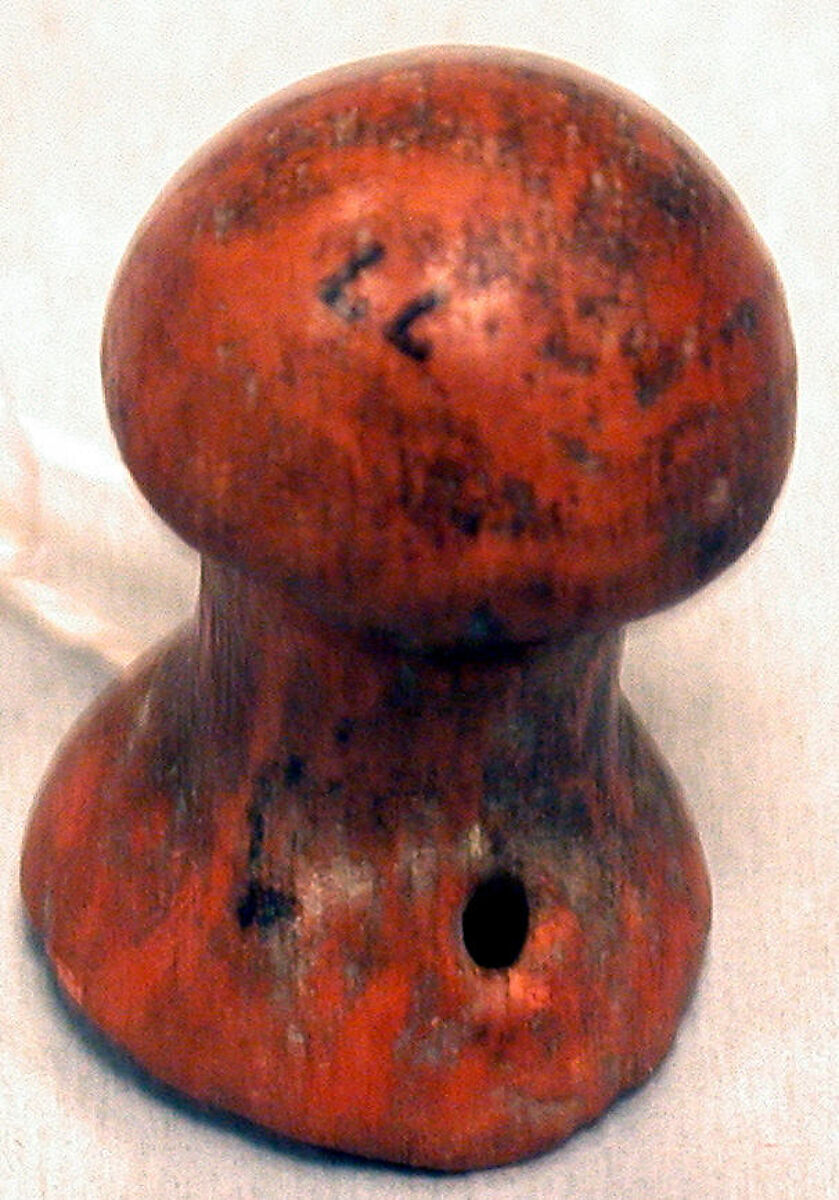 Mushroom Shaped Ornament, Ceramic, pigment, Peruvian 