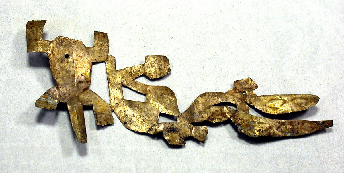 Cut-Out Ornament, Silver (hammered), gilt, Peru; north or central coast (?) 