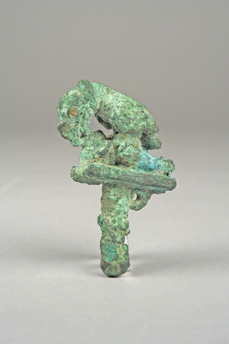 Finial with Figures, Copper (cast), Moche 