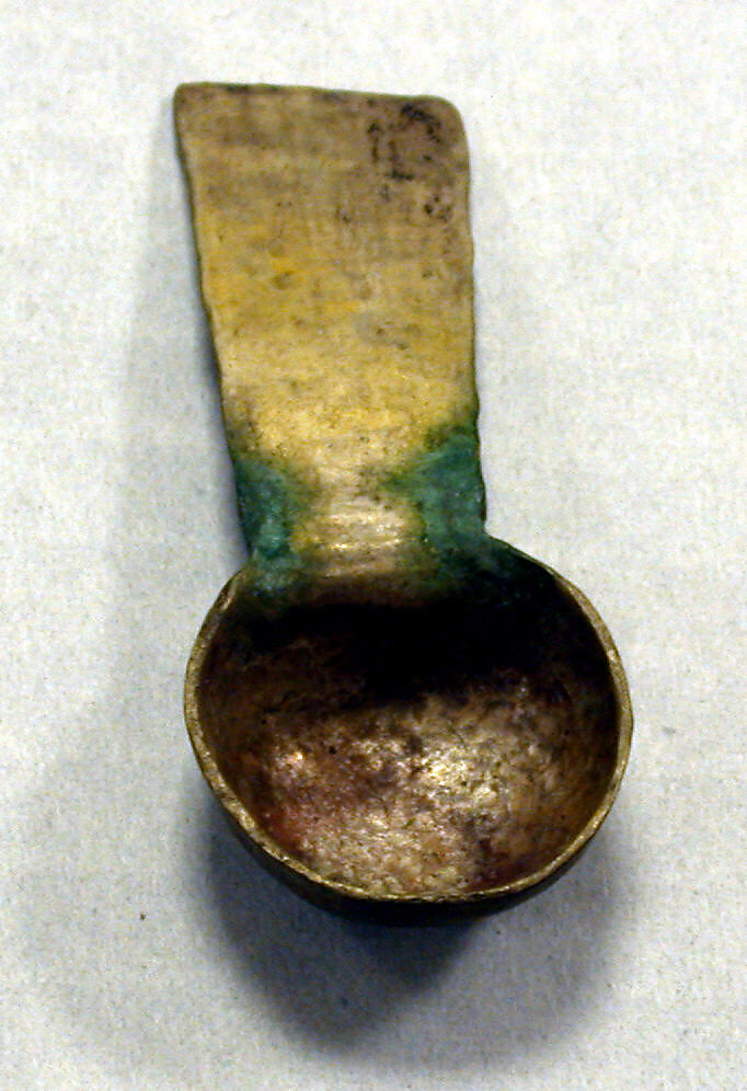 Hammered Silver Spoon, Silver (hammered), gilt, Peru; north coast (?) 