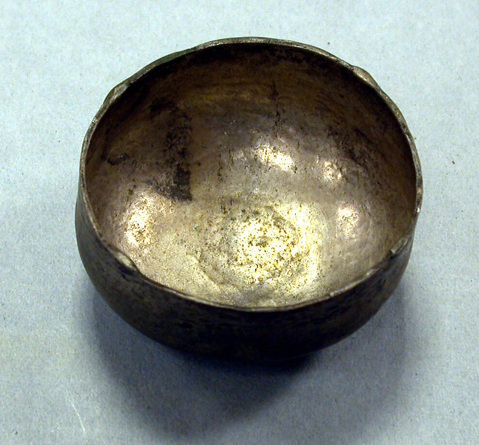 Cup-shaped Miniature Ornament, Silver (hammered), gilt, Peru; north coast (?) 