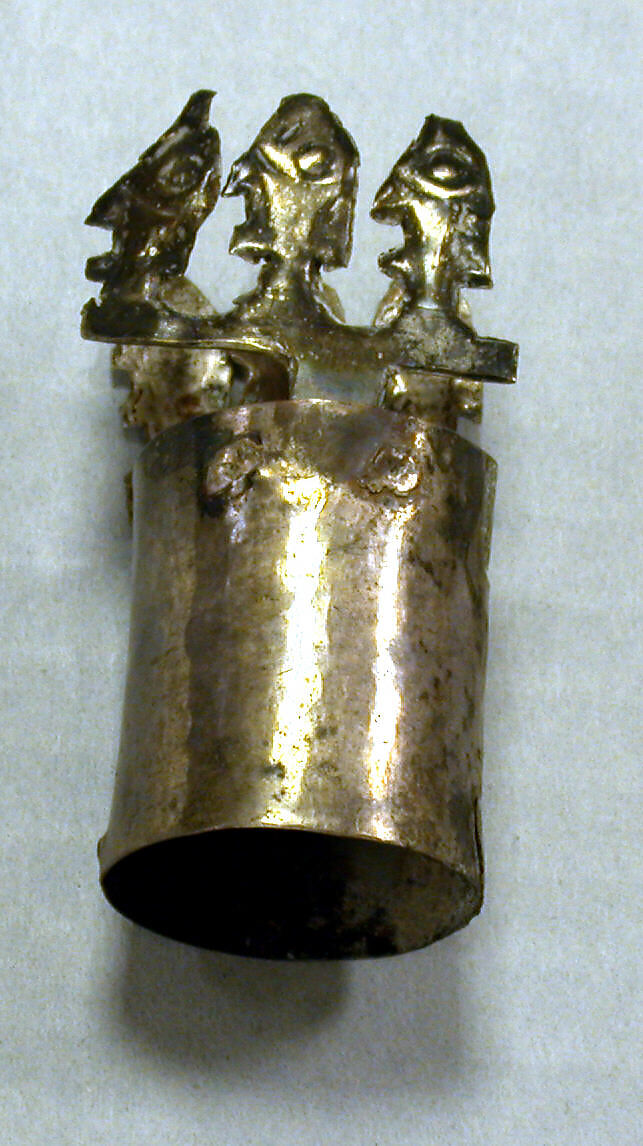 Hammered Silver Miniature Crown, Silver (hammered), gilt, Peru; north or central coast (?) 