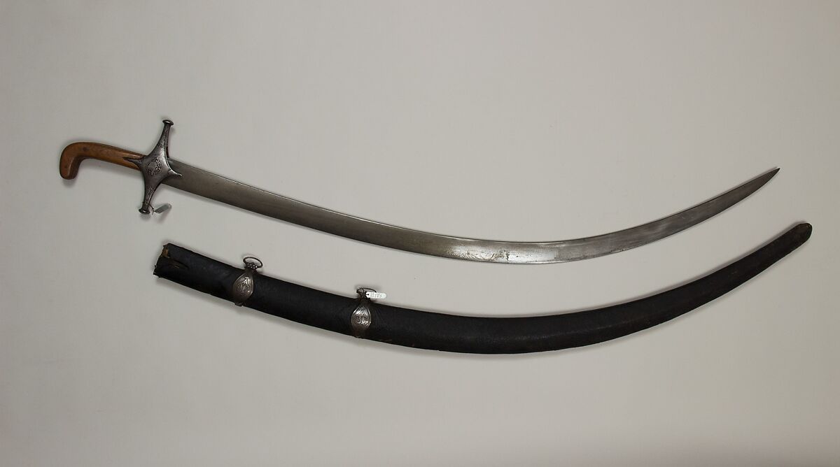 Sword (Shamshir) with Scabbard, Persian 