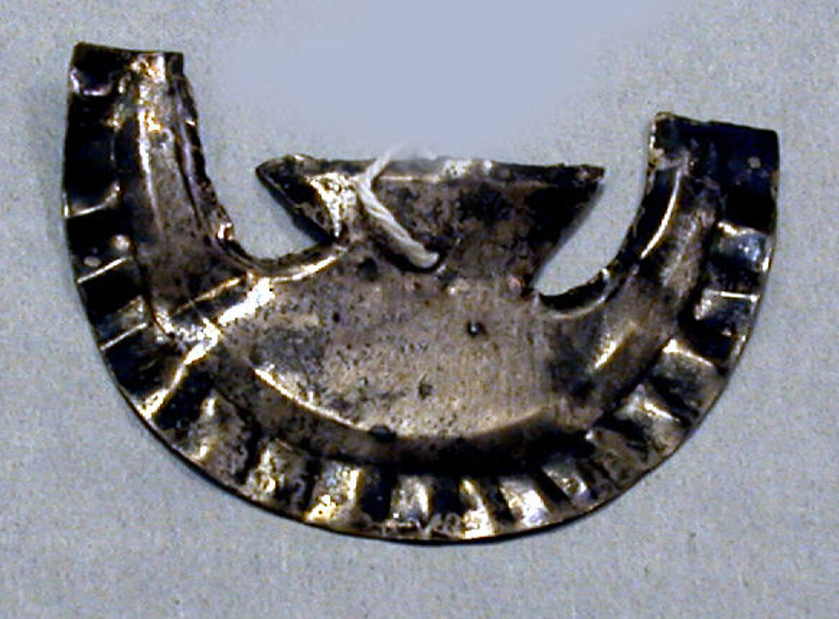 Hammered Silver Collar Ornament (?), Silver, Peru; north coast (?) 