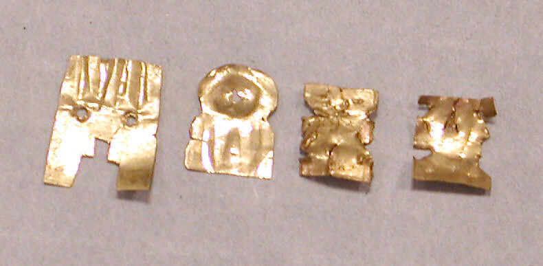 Hammered Gold Ornament Fragment, Gold, Peruvian