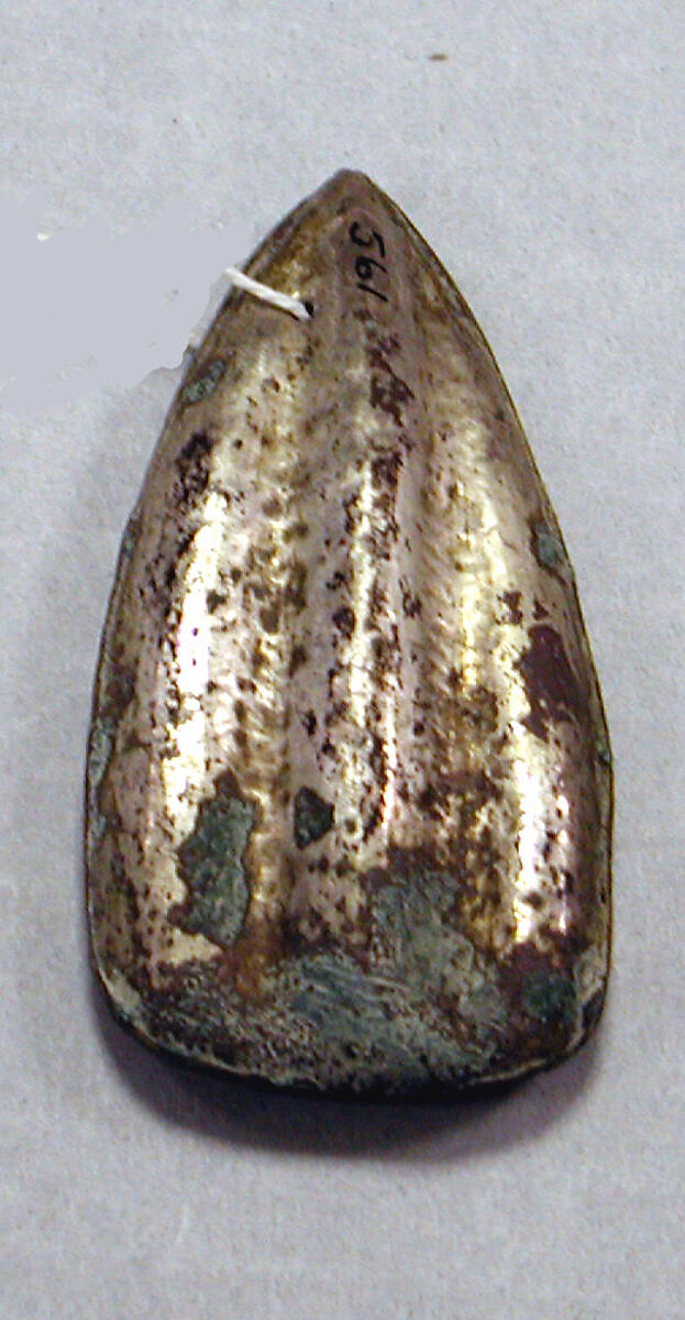 Hammered Silver Petal Ornament, Silver (hammered), gilt, Peru; north coast (?) 