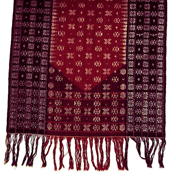 Ceremonial Shoulder Cloth, Cotton, silver wrapped thread, Sumbawa island