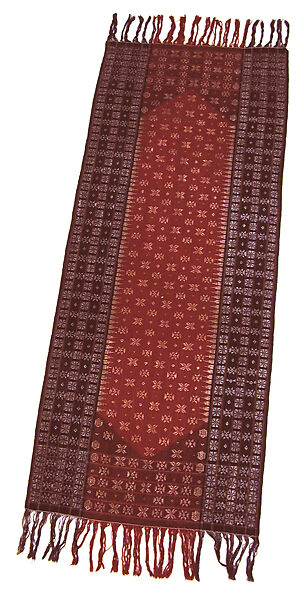 Ceremonial Shoulder Cloth, Cotton, silver wrapped thread, Sumbawa island