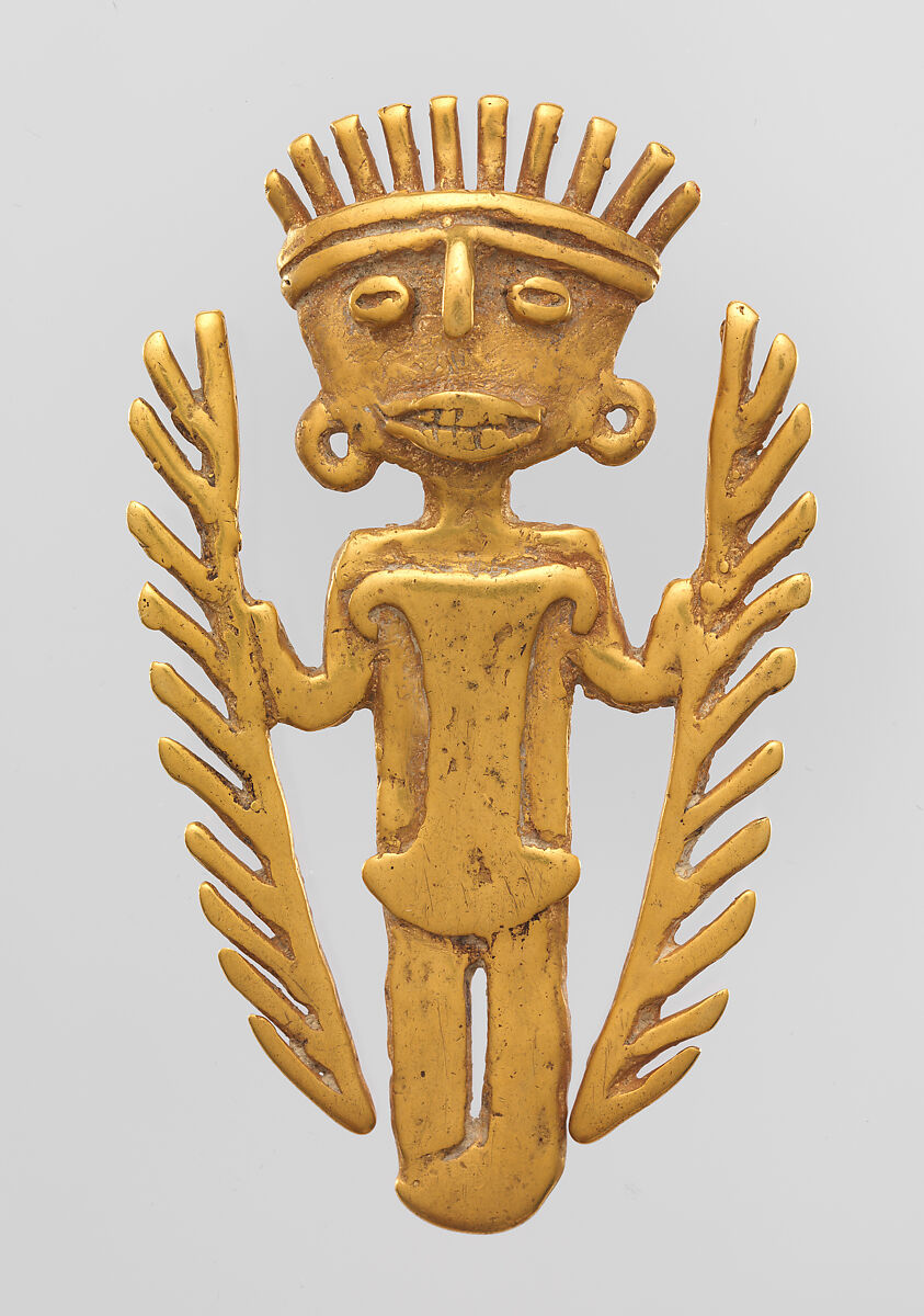 Figure Pendant, Gold, Tolima 