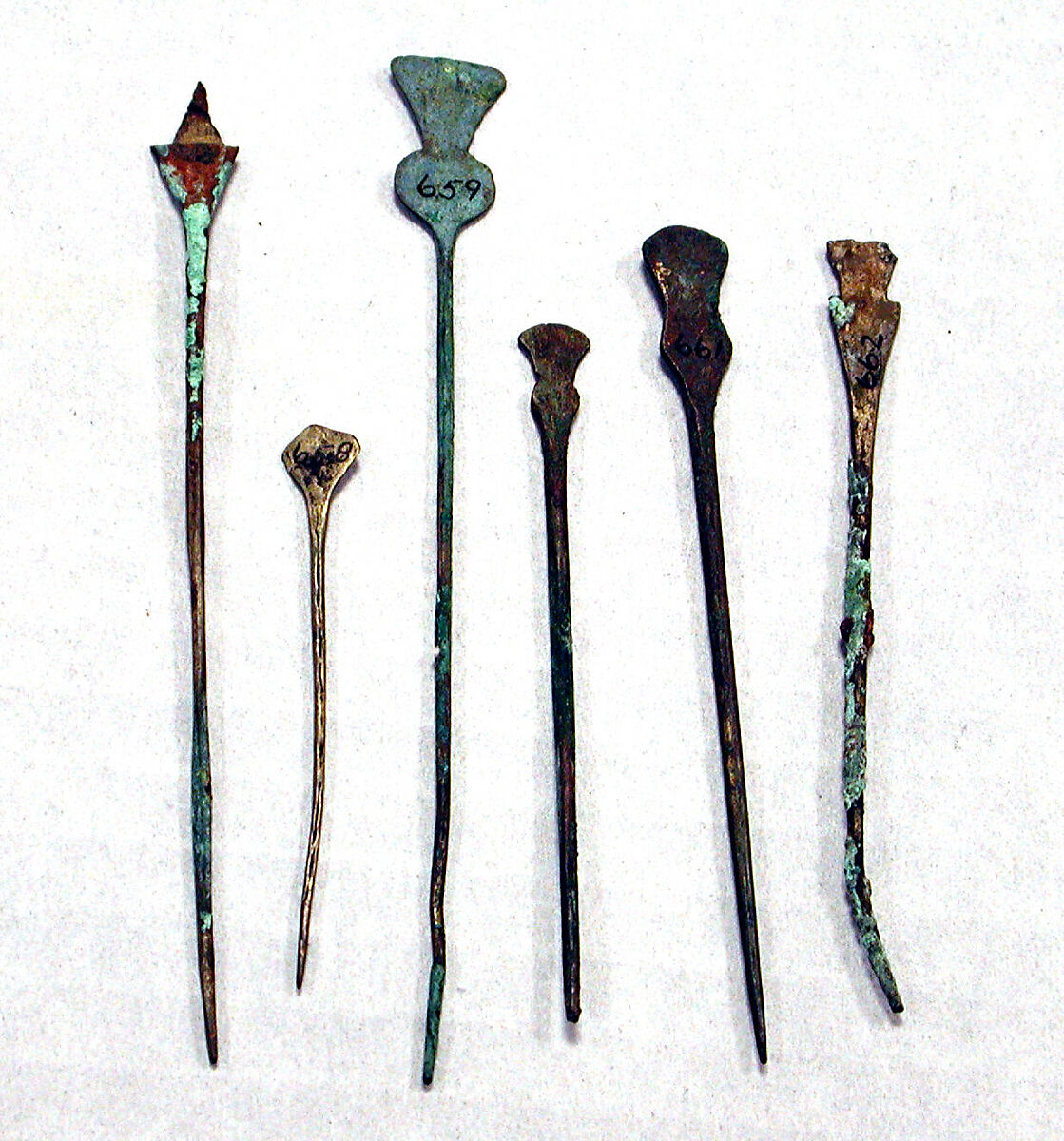 Hammered Silver Pin (tupu), Silver, gilt (?), Peru; north coast (?) 