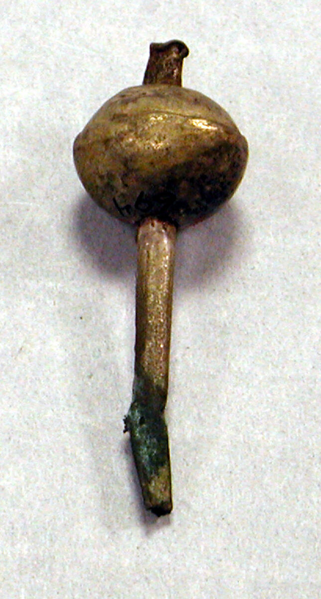 Hammered Silver Miniature Scepter, Silver (hammered), gilt, Peru; north coast (?) 