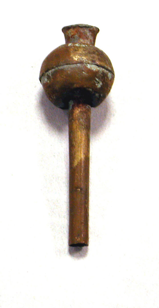 Hammered Silver Miniature Scepter, Copper (?) (hammered), gilt, Peru; north coast (?) 
