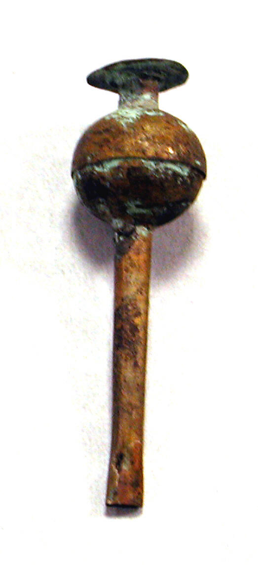 Hammered Silver Miniature Scepter, Copper (?) (hammered), gilt, Peru; north coast (?) 